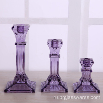 Подсвечник Classic Purple Square Base